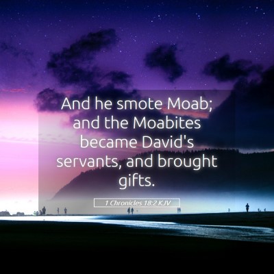 Picture 05 - 1 Chronicles 18:2 KJV - And he smote Moab; and the Moabites became - Bible Verse Picture