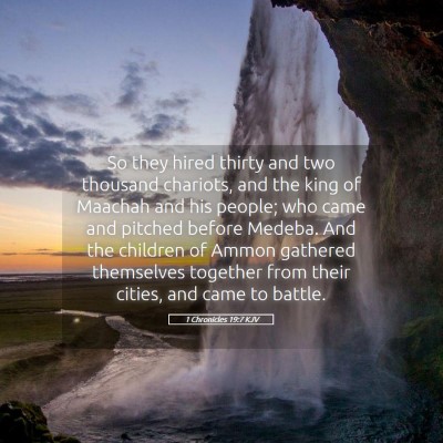 Picture 05 - 1 Chronicles 19:7 KJV - So they hired thirty and two thousand chariots, - Bible Verse Picture