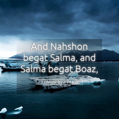 Picture 05 - 1 Chronicles 2:11 KJV - And Nahshon begat Salma, and Salma begat - Bible Verse Picture