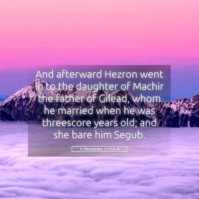 Picture 05 - 1 Chronicles 2:21 KJV - And afterward Hezron went in to the daughter of - Bible Verse Picture