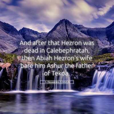 Picture 05 - 1 Chronicles 2:24 KJV - And after that Hezron was dead in Calebephratah, - Bible Verse Picture