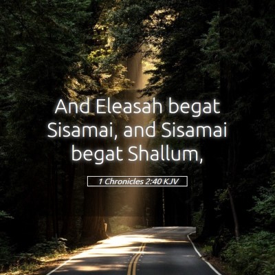 Picture 05 - 1 Chronicles 2:40 KJV - And Eleasah begat Sisamai, and Sisamai begat - Bible Verse Picture