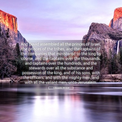 Picture 05 - 1 Chronicles 28:1 KJV - And David assembled all the princes of Israel, - Bible Verse Picture