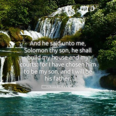 Picture 05 - 1 Chronicles 28:6 KJV - And he said unto me, Solomon thy son, he shall - Bible Verse Picture