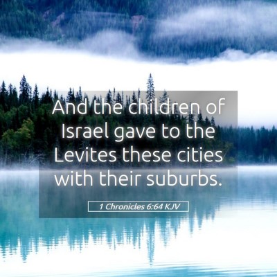 Picture 05 - 1 Chronicles 6:64 KJV - And the children of Israel gave to the Levites - Bible Verse Picture