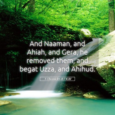 Picture 05 - 1 Chronicles 8:7 KJV - And Naaman, and Ahiah, and Gera, he removed them, - Bible Verse Picture
