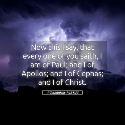 Picture 05 - 1 Corinthians 1:12 KJV - Now this I say, that every one of you saith, I am - Bible Verse Picture