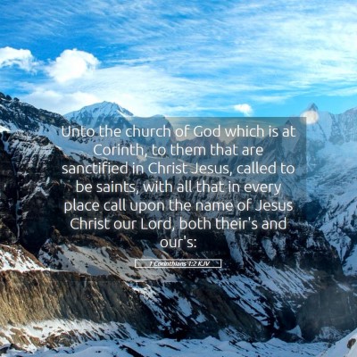 Picture 05 - 1 Corinthians 1:2 KJV - Unto the church of God which is at Corinth, to - Bible Verse Picture