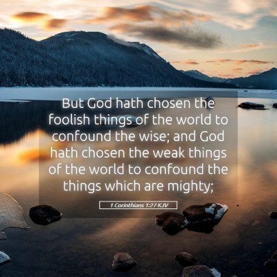 Picture 05 - 1 Corinthians 1:27 KJV - But God hath chosen the foolish things of the - Bible Verse Picture