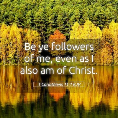 Picture 05 - 1 Corinthians 11:1 KJV - Be ye followers of me, even as I also am of - Bible Verse Picture