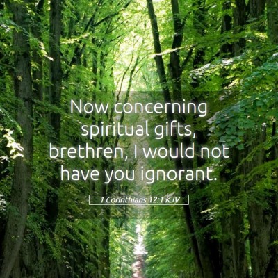 Picture 05 - 1 Corinthians 12:1 KJV - Now concerning spiritual gifts, brethren, I would - Bible Verse Picture