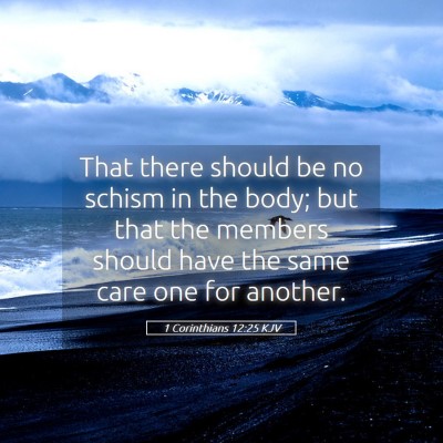 Picture 05 - 1 Corinthians 12:25 KJV - That there should be no schism in the body; but - Bible Verse Picture
