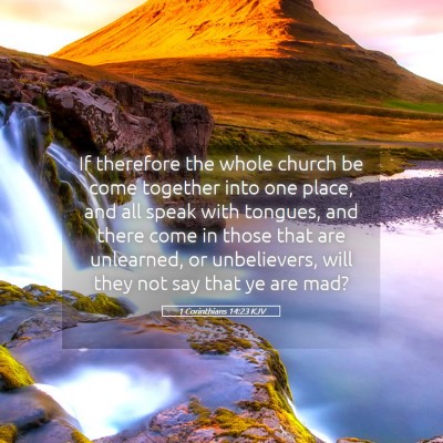 Picture 05 - 1 Corinthians 14:23 KJV - If therefore the whole church be come together - Bible Verse Picture