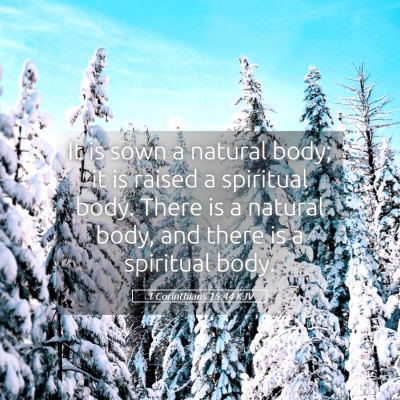 Picture 05 - 1 Corinthians 15:44 KJV - It is sown a natural body; it is raised a - Bible Verse Picture