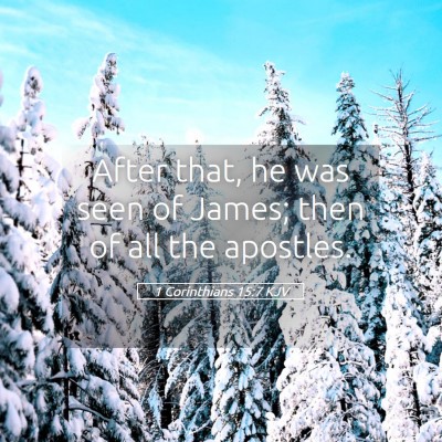 Picture 05 - 1 Corinthians 15:7 KJV - After that, he was seen of James; then of all the - Bible Verse Picture