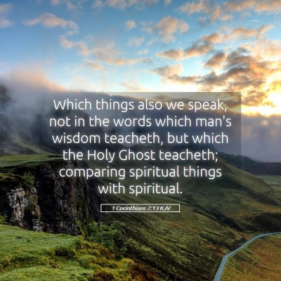 Picture 05 - 1 Corinthians 2:13 KJV - Which things also we speak, not in the words - Bible Verse Picture