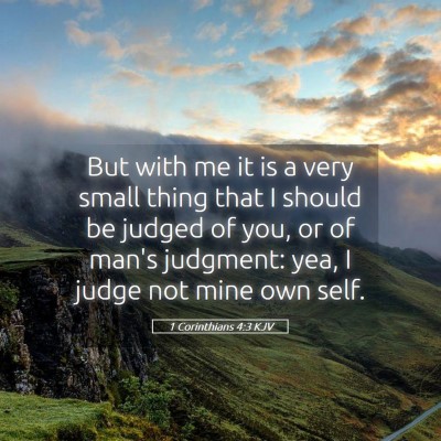 Picture 05 - 1 Corinthians 4:3 KJV - But with me it is a very small thing that I - Bible Verse Picture