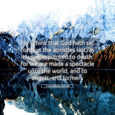 Picture 05 - 1 Corinthians 4:9 KJV - For I think that God hath set forth us the - Bible Verse Picture