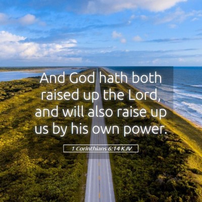 Picture 05 - 1 Corinthians 6:14 KJV - And God hath both raised up the Lord, and will - Bible Verse Picture