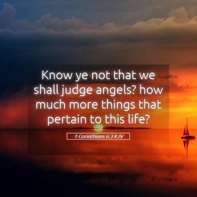 Picture 05 - 1 Corinthians 6:3 KJV - Know ye not that we shall judge angels? how much - Bible Verse Picture