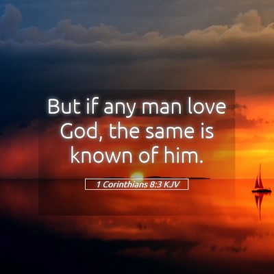 Picture 05 - 1 Corinthians 8:3 KJV - But if any man love God, the same is known of - Bible Verse Picture