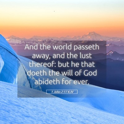 Picture 05 - 1 John 2:17 KJV - And the world passeth away, and the lust thereof: - Bible Verse Picture