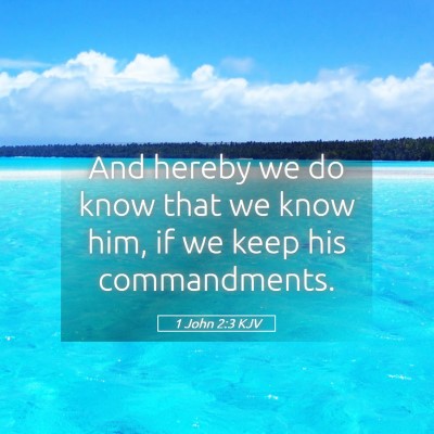 Picture 05 - 1 John 2:3 KJV - And hereby we do know that we know him, if we - Bible Verse Picture
