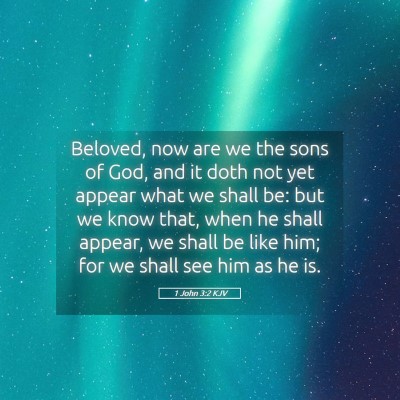 Picture 05 - 1 John 3:2 KJV - Beloved, now are we the sons of God, and it doth - Bible Verse Picture
