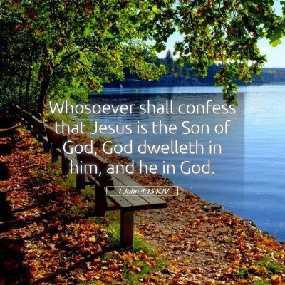 Picture 05 - 1 John 4:15 KJV - Whosoever shall confess that Jesus is the Son of - Bible Verse Picture