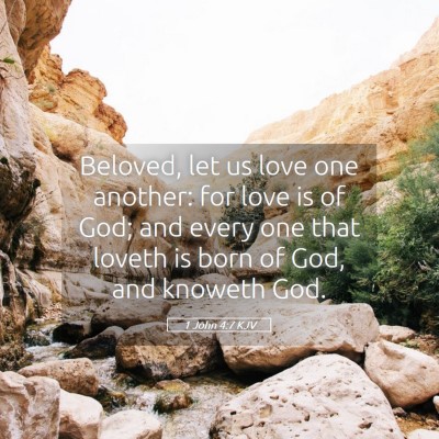 Picture 05 - 1 John 4:7 KJV - Beloved, let us love one another: for love is of - Bible Verse Picture
