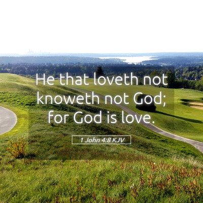 Picture 05 - 1 John 4:8 KJV - He that loveth not knoweth not God; for God is - Bible Verse Picture