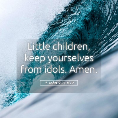 Picture 05 - 1 John 5:21 KJV - Little children, keep yourselves from idols. - Bible Verse Picture