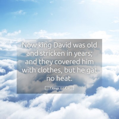 Picture 05 - 1 Kings 1:1 KJV - Now king David was old and stricken in years; and - Bible Verse Picture