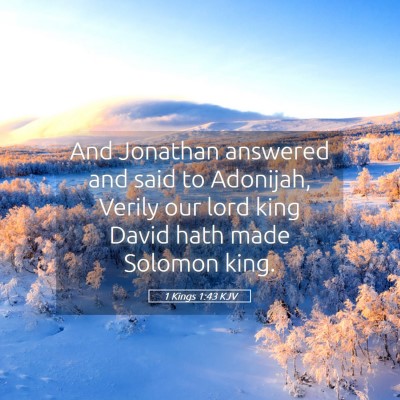 Picture 05 - 1 Kings 1:43 KJV - And Jonathan answered and said to Adonijah, - Bible Verse Picture