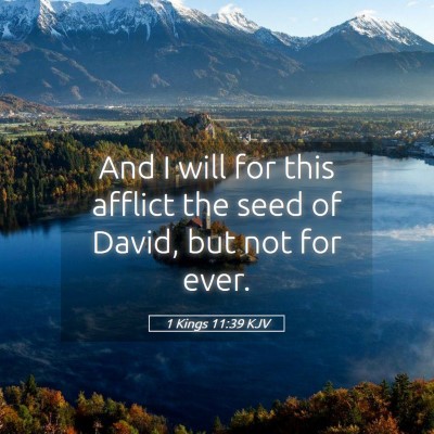 Picture 05 - 1 Kings 11:39 KJV - And I will for this afflict the seed of David, - Bible Verse Picture