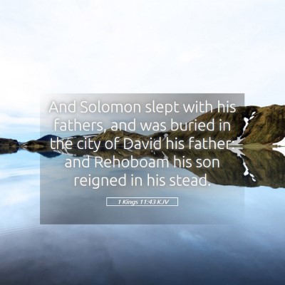 Picture 05 - 1 Kings 11:43 KJV - And Solomon slept with his fathers, and was - Bible Verse Picture