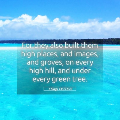 Picture 05 - 1 Kings 14:23 KJV - For they also built them high places, and images, - Bible Verse Picture