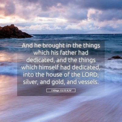 Picture 05 - 1 Kings 15:15 KJV - And he brought in the things which his father had - Bible Verse Picture