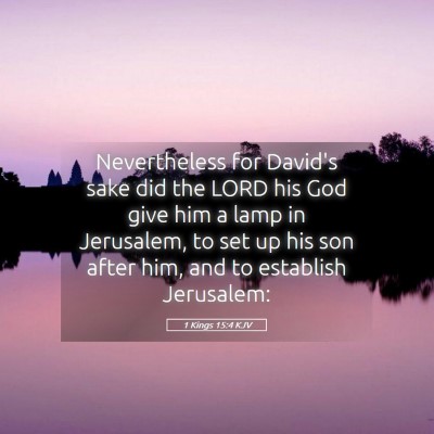Picture 05 - 1 Kings 15:4 KJV - Nevertheless for David's sake did the LORD his - Bible Verse Picture