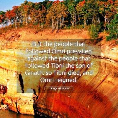 Picture 05 - 1 Kings 16:22 KJV - But the people that followed Omri prevailed - Bible Verse Picture