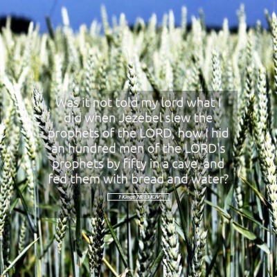 Picture 05 - 1 Kings 18:13 KJV - Was it not told my lord what I did when Jezebel - Bible Verse Picture