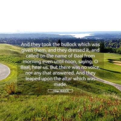 Picture 05 - 1 Kings 18:26 KJV - And they took the bullock which was given them, - Bible Verse Picture