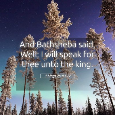 Picture 05 - 1 Kings 2:18 KJV - And Bathsheba said, Well; I will speak for thee - Bible Verse Picture