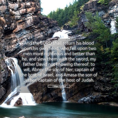 Picture 05 - 1 Kings 2:32 KJV - And the LORD shall return his blood upon his own - Bible Verse Picture