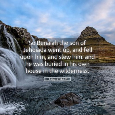 Picture 05 - 1 Kings 2:34 KJV - So Benaiah the son of Jehoiada went up, and fell - Bible Verse Picture