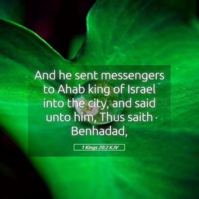 Picture 05 - 1 Kings 20:2 KJV - And he sent messengers to Ahab king of Israel - Bible Verse Picture