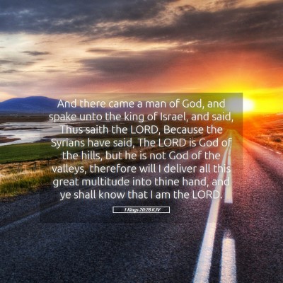 Picture 05 - 1 Kings 20:28 KJV - And there came a man of God, and spake unto the - Bible Verse Picture