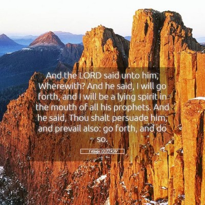 Picture 05 - 1 Kings 22:22 KJV - And the LORD said unto him, Wherewith? And he - Bible Verse Picture