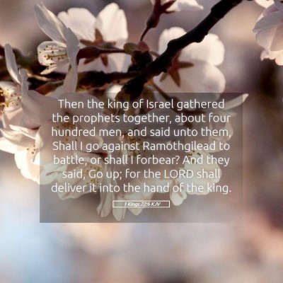 Picture 05 - 1 Kings 22:6 KJV - Then the king of Israel gathered the prophets - Bible Verse Picture