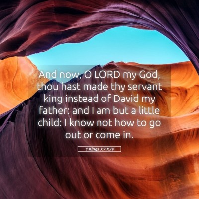 Picture 05 - 1 Kings 3:7 KJV - And now, O LORD my God, thou hast made thy - Bible Verse Picture